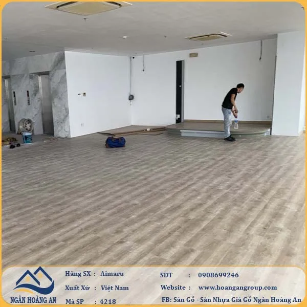 Sàn Nhựa Giả Gỗ Hèm Khóa Aimaru 4218