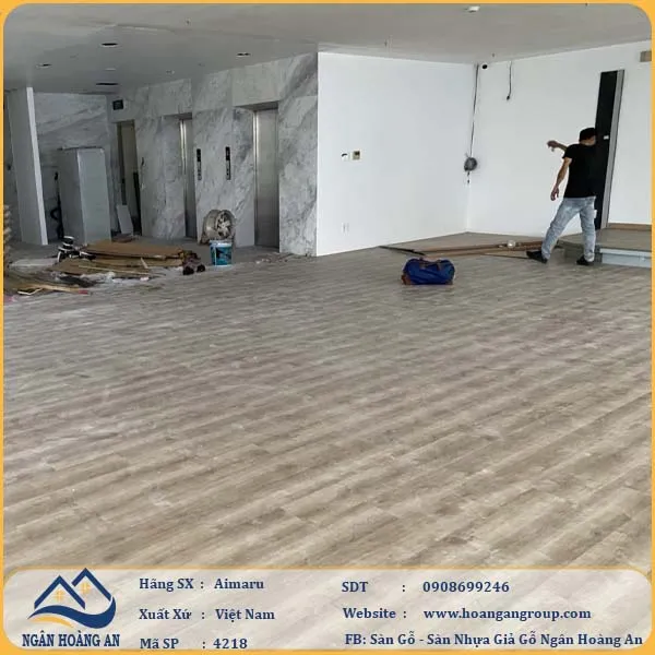 Sàn Nhựa Giả Gỗ Hèm Khóa Aimaru 4218