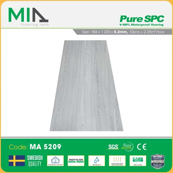 Sàn Nhựa Hèm Khóa MIA Giả Vân Gỗ MA 5209 Dày 5.2mm