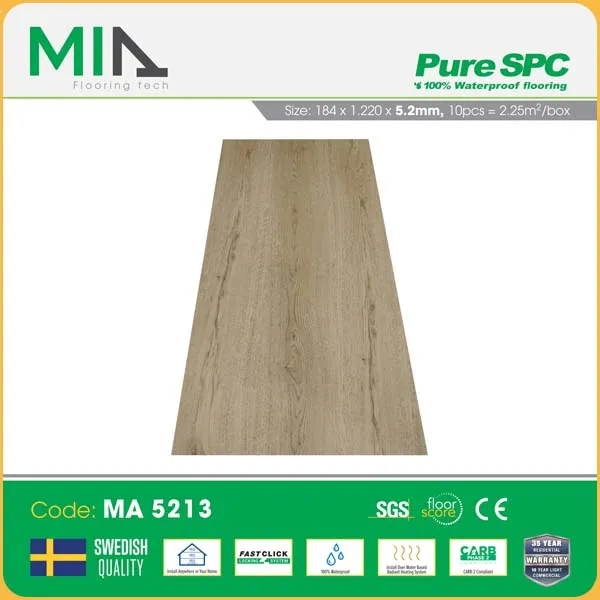 Sàn Nhựa Hèm Khóa MIA Giả Vân Gỗ MA 5213 Dày 5.2mm