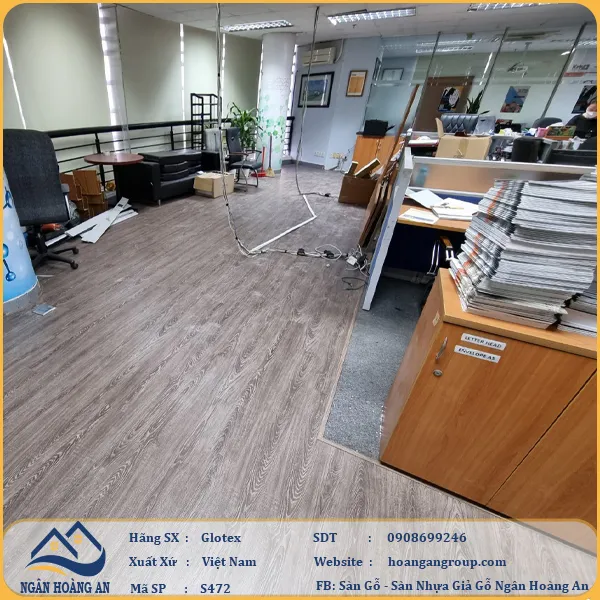 Sàn Nhựa Giả Gỗ Hèm Khóa Glotex S472