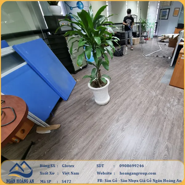 Sàn Nhựa Giả Gỗ Hèm Khóa Glotex S472