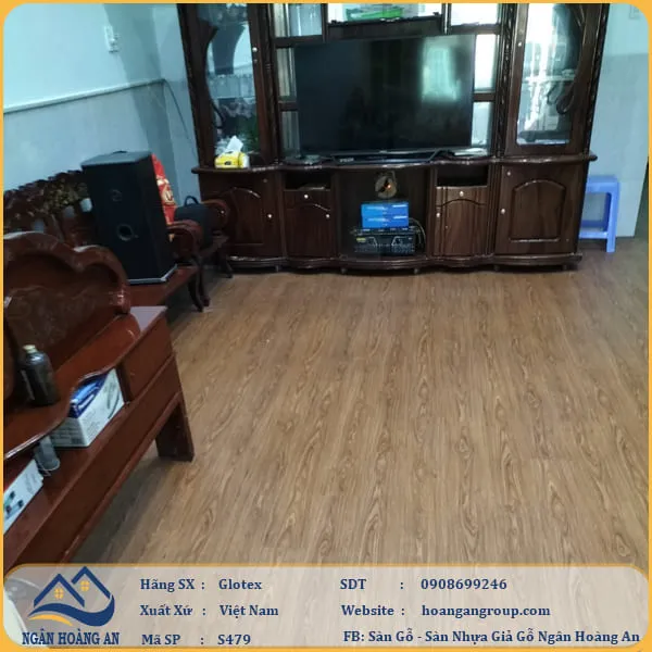 Sàn Nhựa Giả Gỗ Hèm Khóa Glotex 479