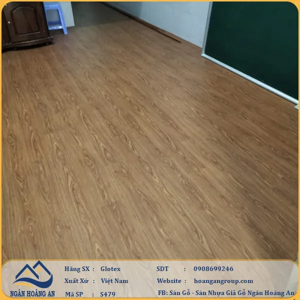 Sàn Nhựa Giả Gỗ Hèm Khóa Glotex 479