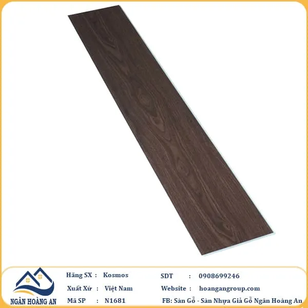 Sàn Nhựa Hèm Khoá Kosmos N1681 4mm