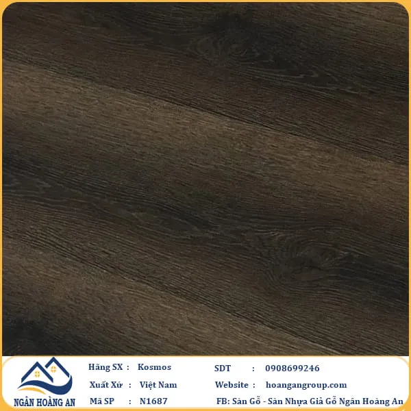 Sàn Nhựa Hèm Khoá Kosmos N1687 4mm