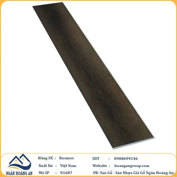 Sàn Nhựa Hèm Khoá Kosmos N1687 4mm