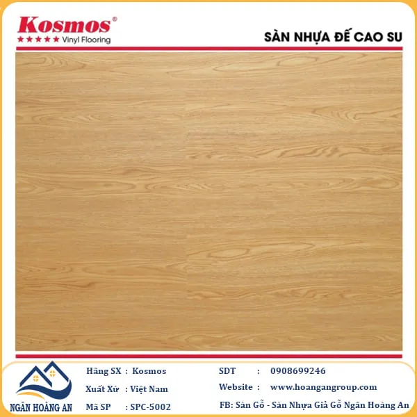 Sàn Nhựa Giả Gỗ Hèm Khóa Kosmos SPC5002
