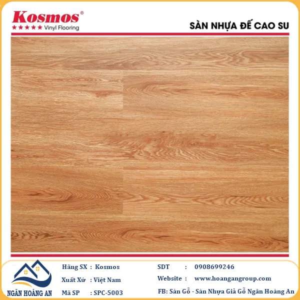 Sàn Nhựa Giả Gỗ Hèm Khóa Kosmos SPC5003