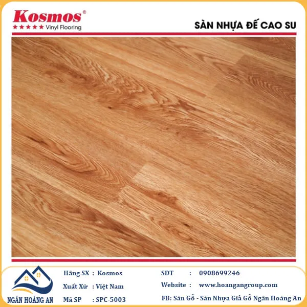 Sàn Nhựa Giả Gỗ Hèm Khóa Kosmos SPC5003