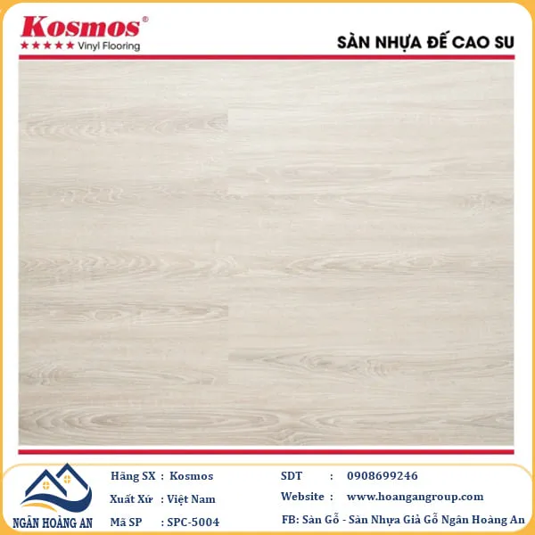 Sàn Nhựa Giả Gỗ Hèm Khóa Kosmos SPC5004