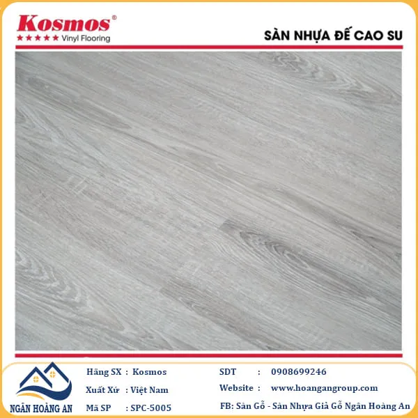 Sàn Nhựa Giả Gỗ Hèm Khóa Kosmos SPC5005