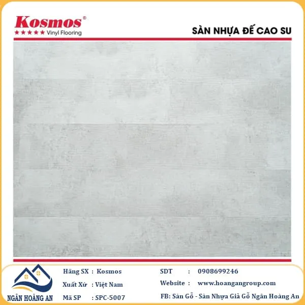Sàn Nhựa Giả Bê Tông Hèm Khóa Kosmos SPC5007