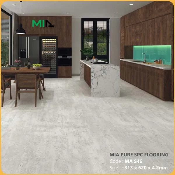 Sàn Nhựa Hèm Khóa MIA Giả Bê Tông MA S46 Dày 4.2mm