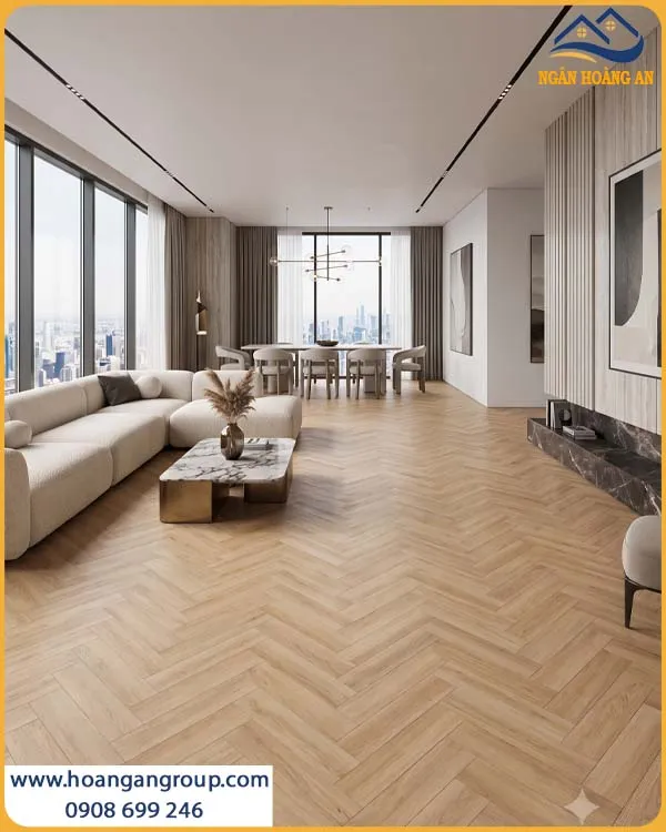 Sàn Nhựa Xương Cá HobiWood 6mm HX71 Vân Gỗ Xám Nhạt
