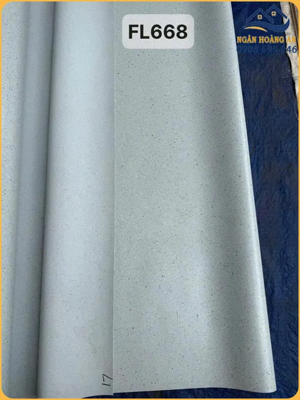 Sàn Vinyl Cuộn Kháng Khuẩn Flanka 2mm FL-668 Xám Đa Sắc
