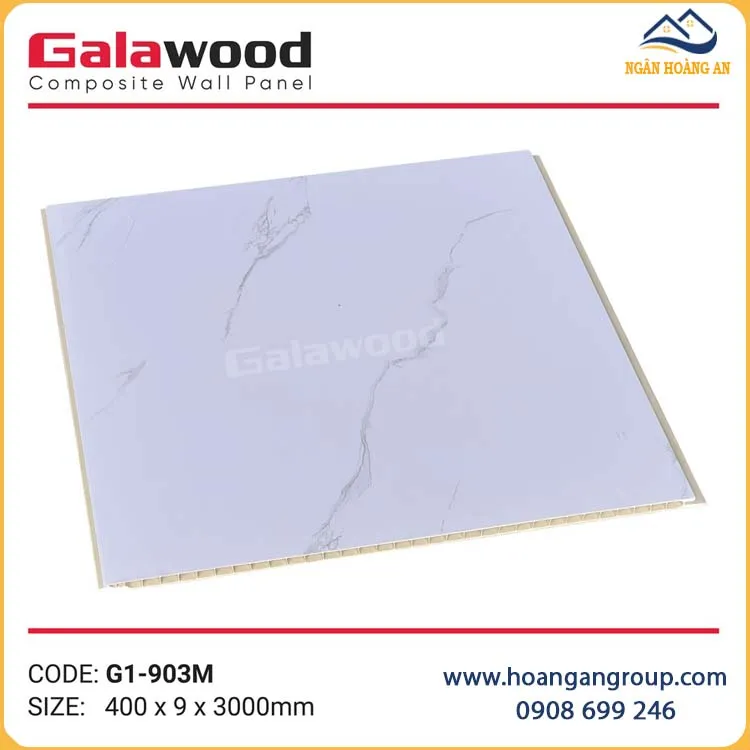 Tấm Nano Nhựa Ốp Trần Vân Mây Trắng Galawood G9-003M