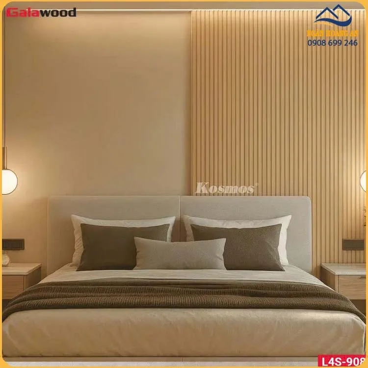 Tấm Nhựa Ốp Tường Lam Sóng Giả Gỗ Galawood L4S-908