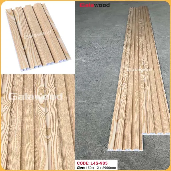 Tấm Nhựa Ốp Tường Lam Sóng Giả Gỗ Galawood L4S-905