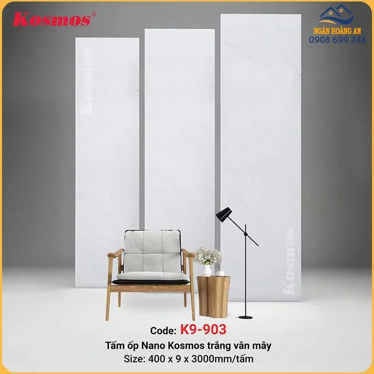 Tấm Nhựa Ốp Tường Nano Chân Kép Giả Vân Đá Kosmos K9-903