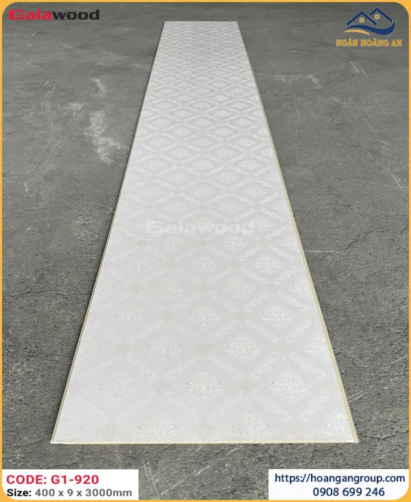 Tấm Nhựa Ốp Trần Nano Màu Trắng Galawood G1-920