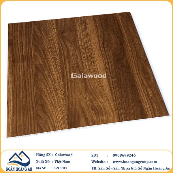 Tấm Nhựa Ốp Tường Ốp Trần Nano Giả Gỗ Galawood G9-901