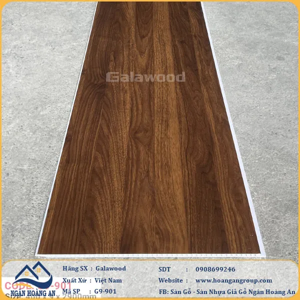 Tấm Nhựa Ốp Tường Ốp Trần Nano Giả Gỗ Galawood G9-901