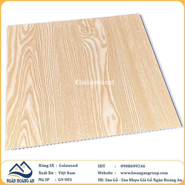 Tấm Nhựa Ốp Tường Ốp Trần Nano Giả Gỗ Galawood G9-905