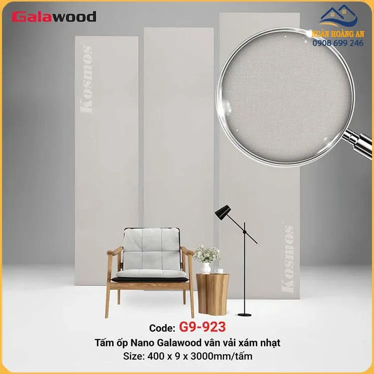 Tấm Nhựa Ốp Tường Nano Giả Vân Vải Galawood G9-923