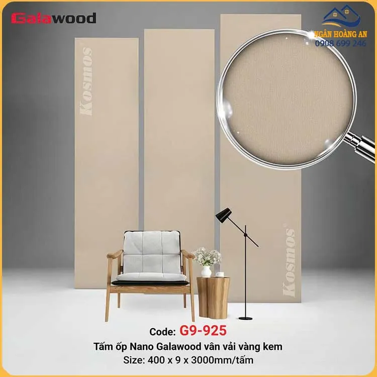 Tấm Nhựa Ốp Tường Nano Giả Vân Vải Galawood G9-925
