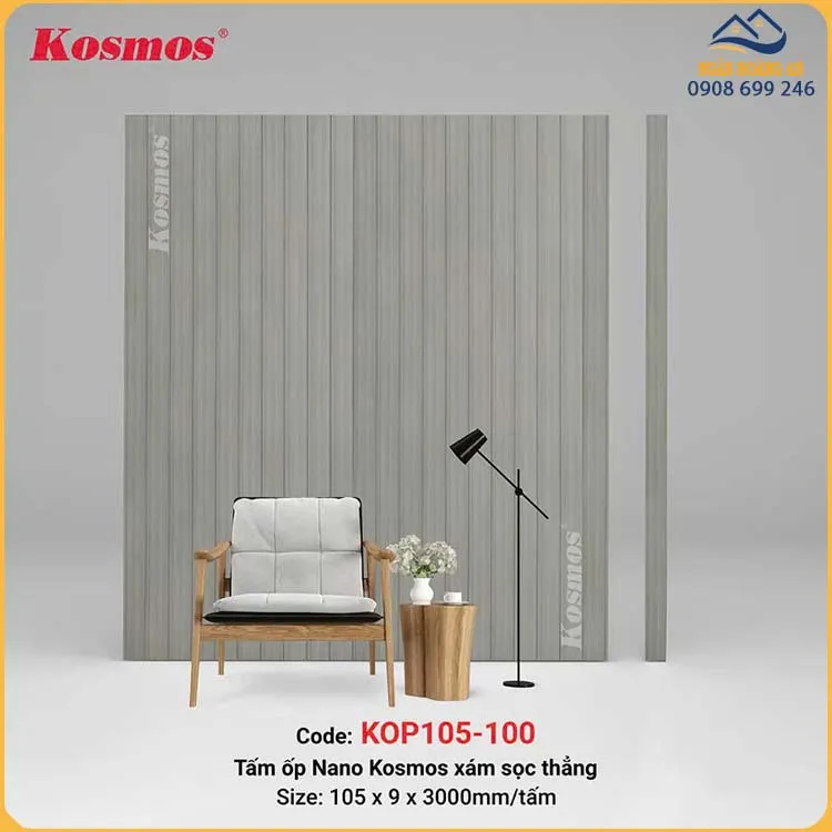 Tấm Nhựa Ốp Tường Ốp Trần Nano Giả Gỗ Kosmos KOP105-100