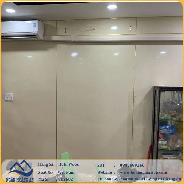 Tấm Nhựa Ốp Tường PVC Giả Đá Hobi Wood VD2602 Dày 2.6mm