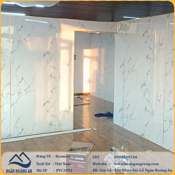 Ốp Tường PVC Giả Đá Kosmos PVC2001 Dày 2.8mm