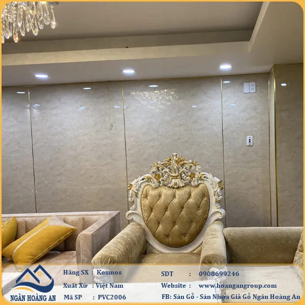 Ốp Tường PVC Giả Đá Kosmos PVC2006 Dày 2.8mm
