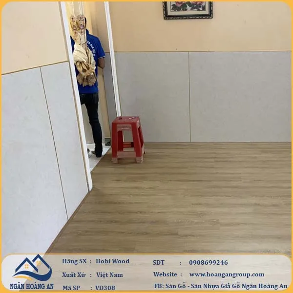 Ốp Tường PVC Giả Đá Hobi Wood VD308 Dày 3.0mm