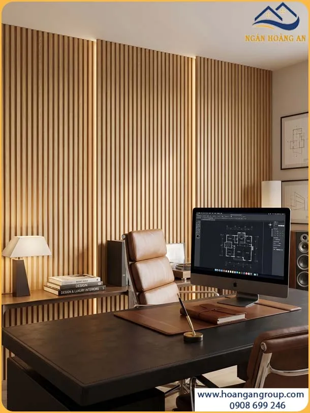 Tấm Ốp Lam Sóng HobiWood LS501 Vàng Sồi Nhạt