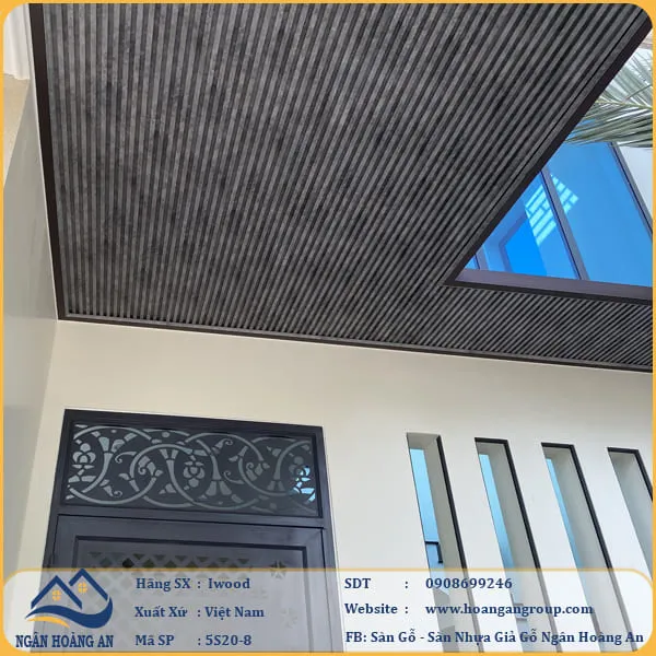 Lam 5 Sóng Nhựa Giả Gỗ Ốp Tường Ốp Trần Iwood 5S20-8
