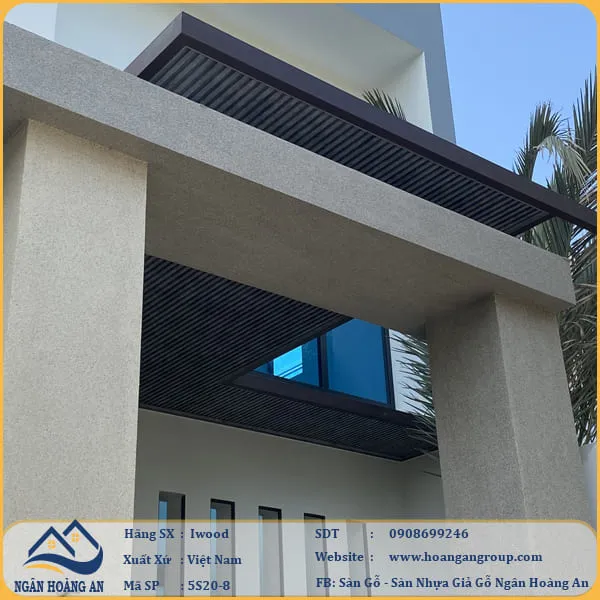 Lam 5 Sóng Nhựa Giả Gỗ Ốp Tường Ốp Trần Iwood 5S20-8