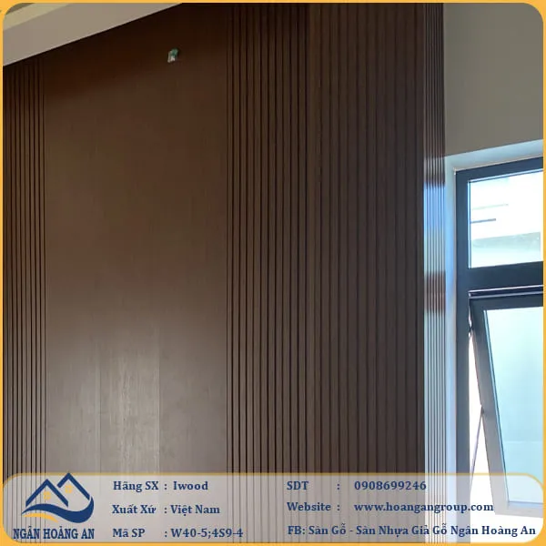 Lam 4 Sóng Nhựa Giả Gỗ Ốp Tường Ốp Trần Iwood 4S9-4