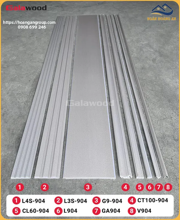 Tấm Nhựa Ốp Tường Ốp Trần Nano Giả Vân Vải Xám Galawood G9-904