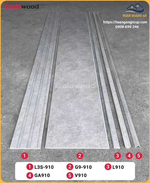Tấm Nhựa Lam 3 Sóng Thấp Galawood Xám Ghi L3S-910