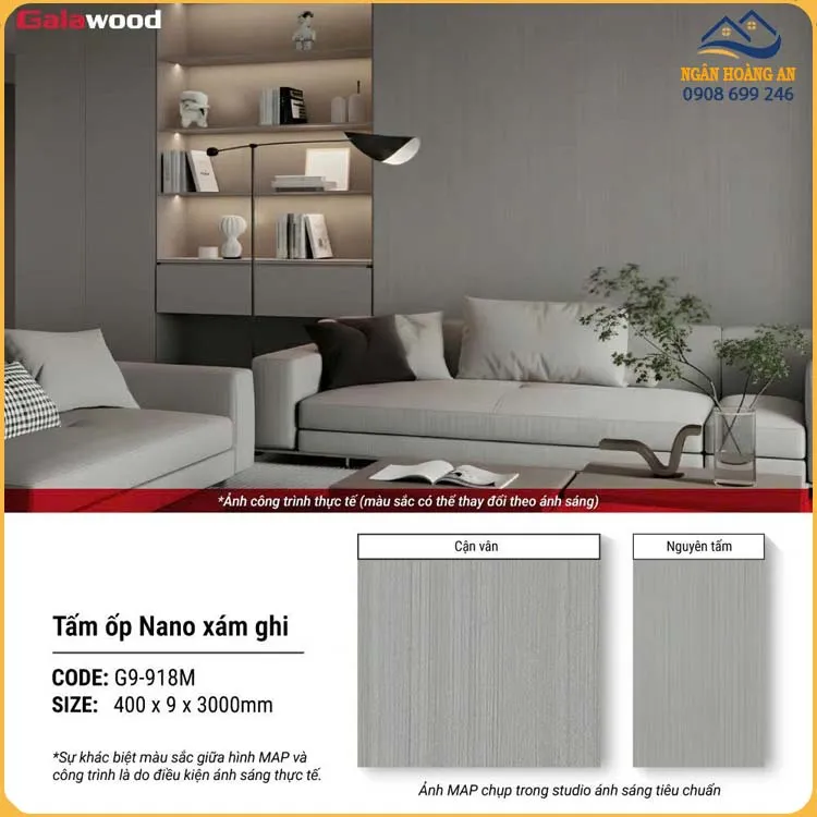 Tấm Nhựa Ốp Trần Nano Galawood G9-918M