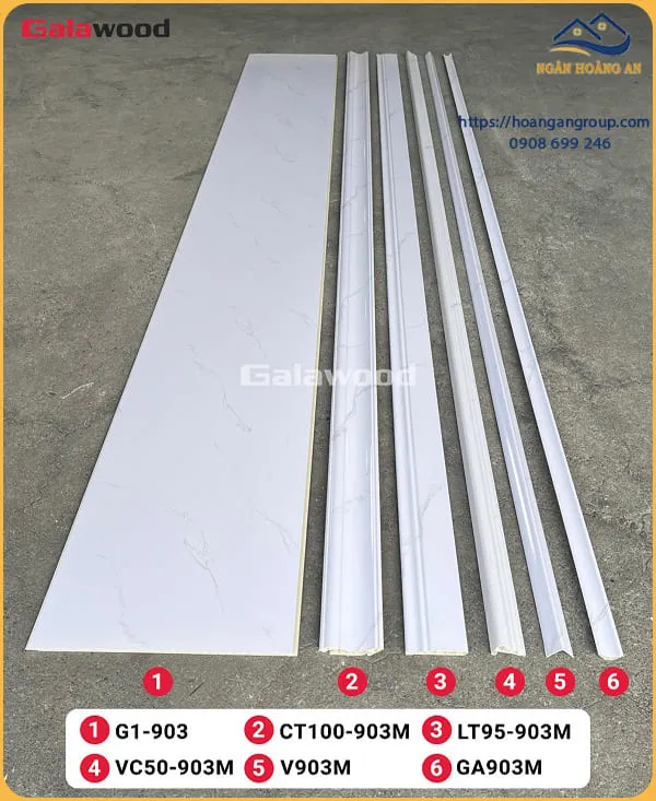 Tấm Ốp Tường Nano Galawood Vân Mây Trắng G1-903