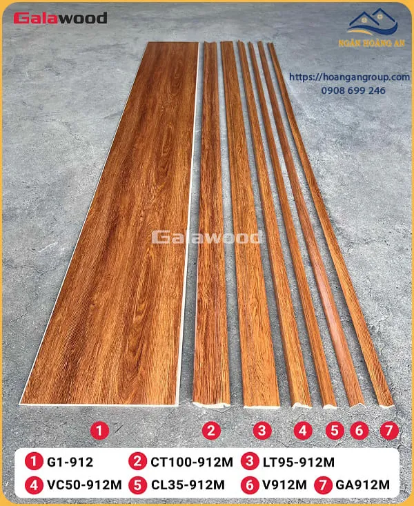 Tấm Nhựa Ốp Tường Nano Giả Gỗ Galawood G1-912