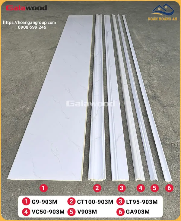Tấm Nhựa Nano Giả Vân Đá Trắng Galawood G9-903M