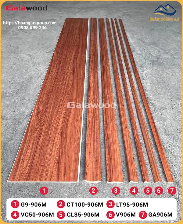 Tấm Nhựa Ốp Tường Nano Nhựa Giả Gỗ Galawood G9-906M