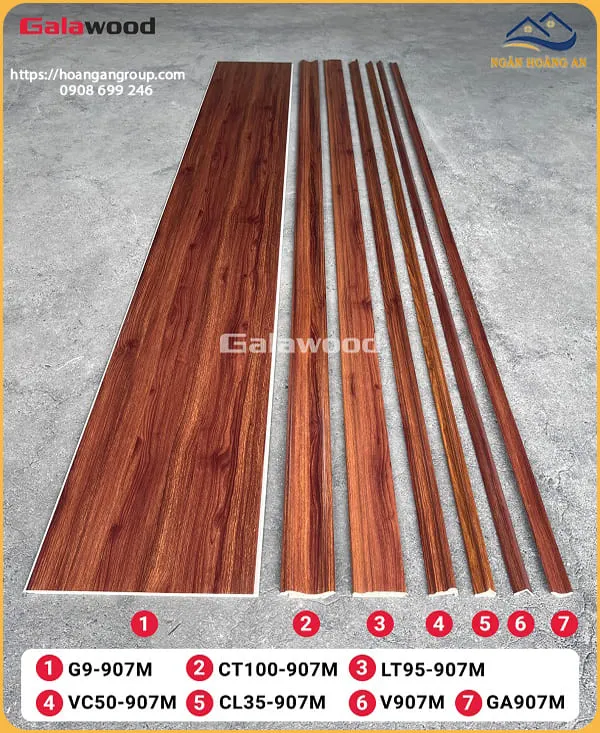 Tấm Nhựa Ốp Tường Nano Nhựa Giả Gỗ Galawood G9-907M