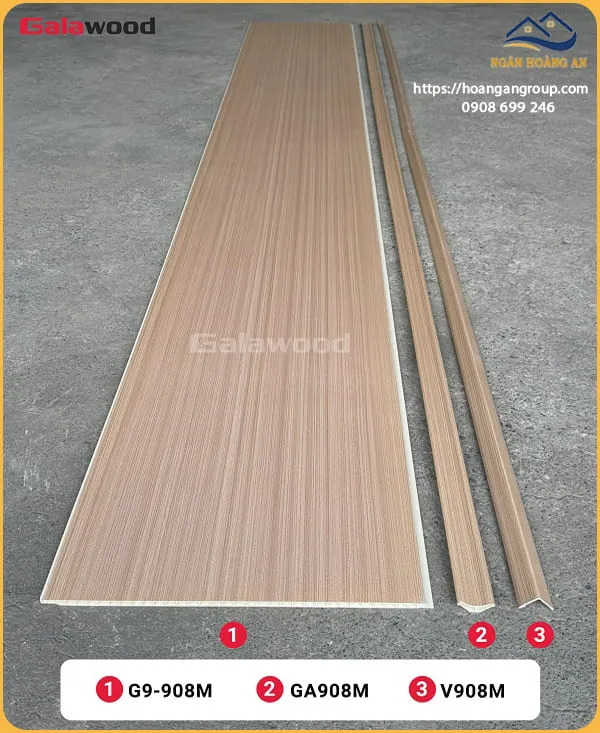 Tấm Nhựa Ốp Tường Nano Giả Gỗ Galawood G9-908M
