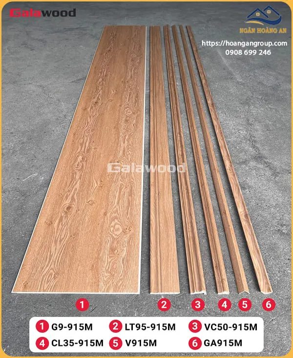 Tấm Nhựa Ốp Tường Nano Giả Gỗ Galawood G9-915M