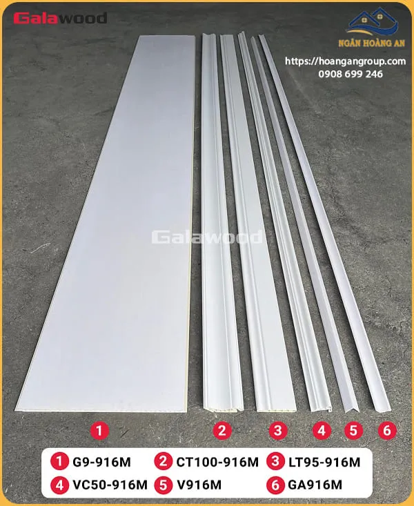 Tấm Nhựa Ốp Tường Nano Màu Trắng Galawood G9-916M